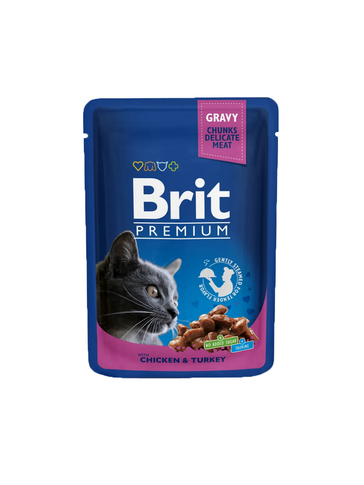 Brit Premium Cat Pouches with Chicken & Turkey - 100gm