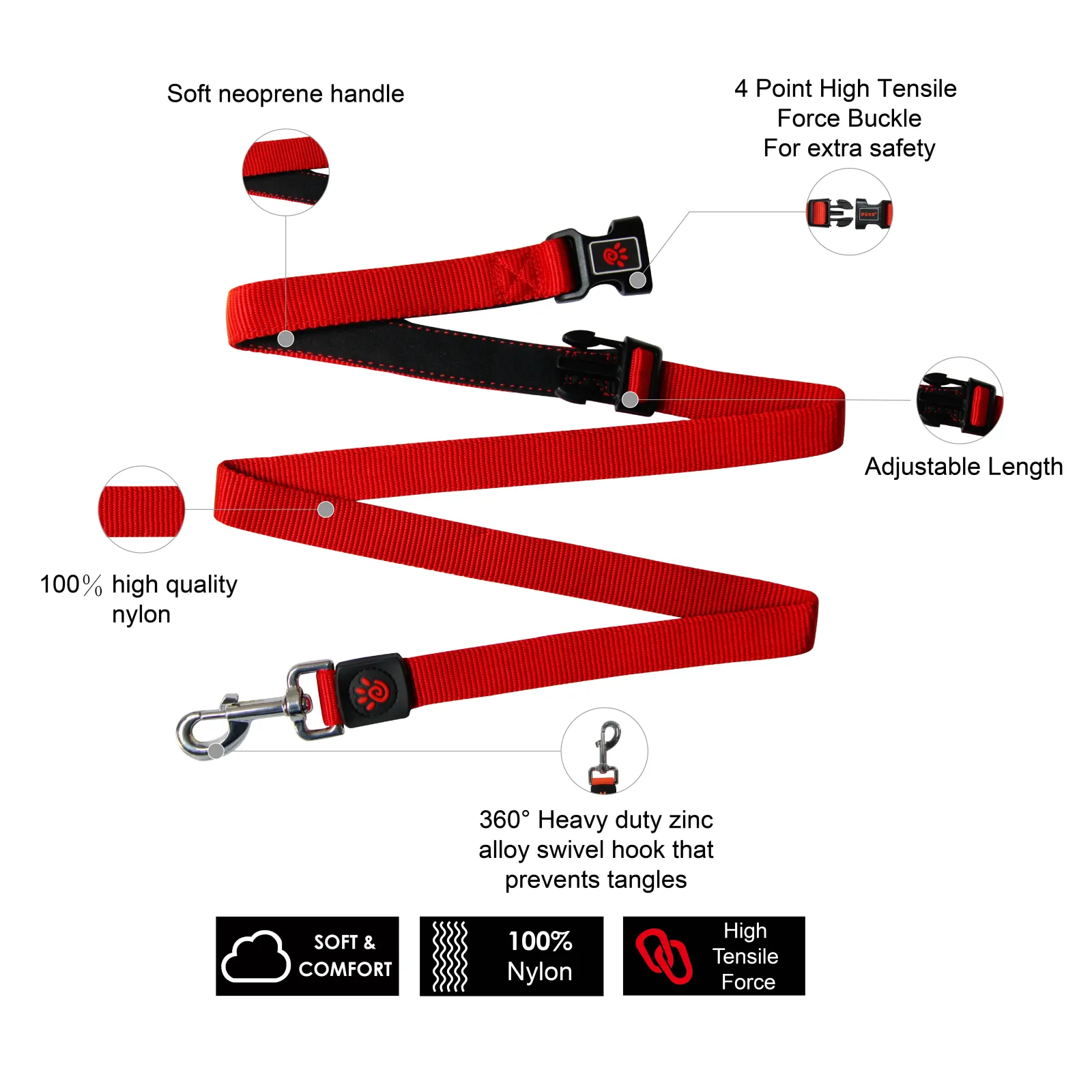 DOCO Easy Snap Leash - DCS2072