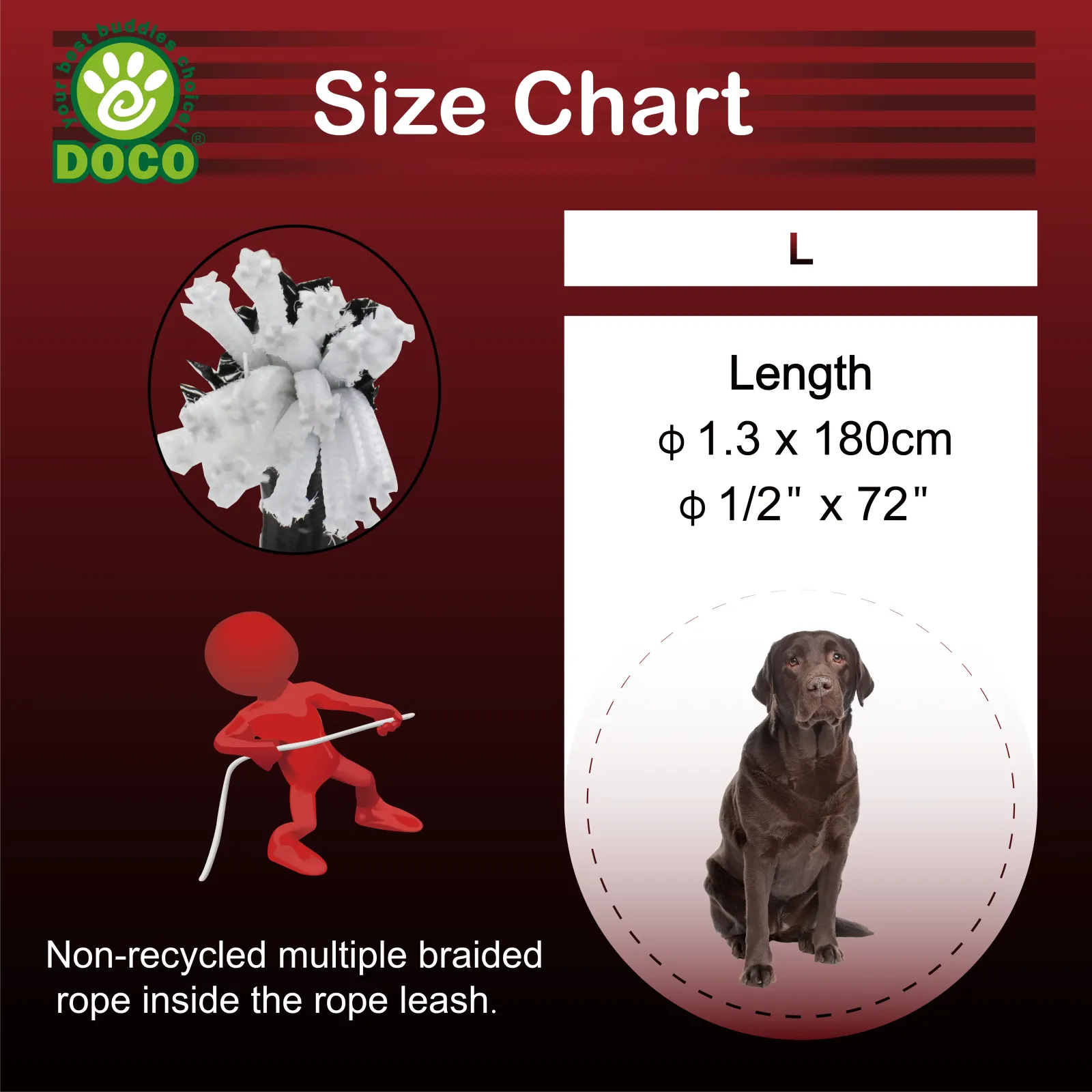 DOCO Rope Leash - DCROPE2072