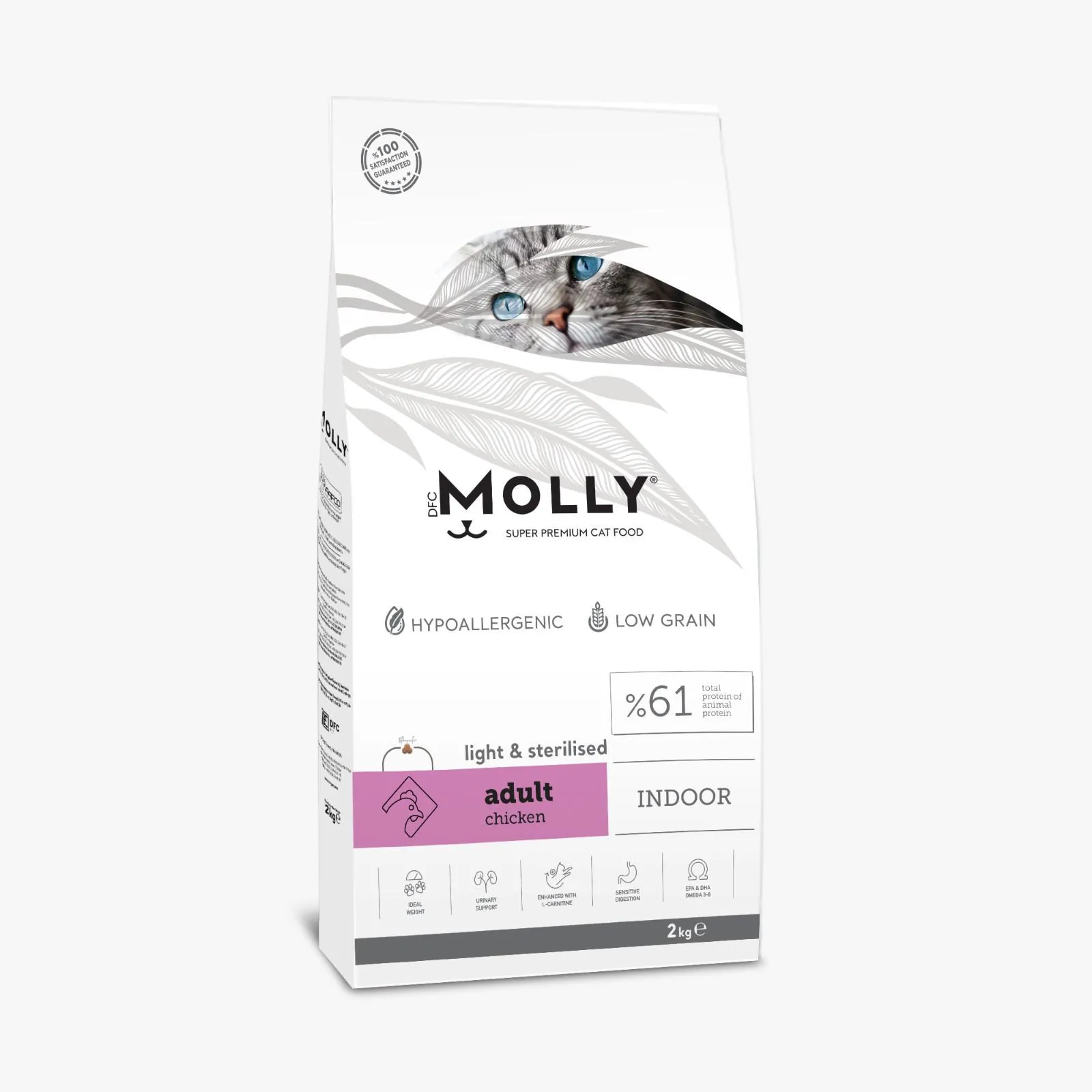 طعام جاف قطط MOLLY دجاج 2 كيلو