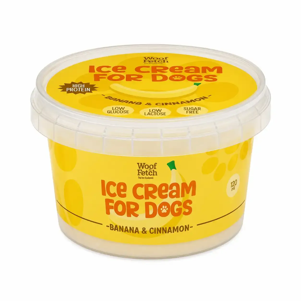 Woof&Fetch Ice Cream for Dogs Banana&Cinnamon - 120gm