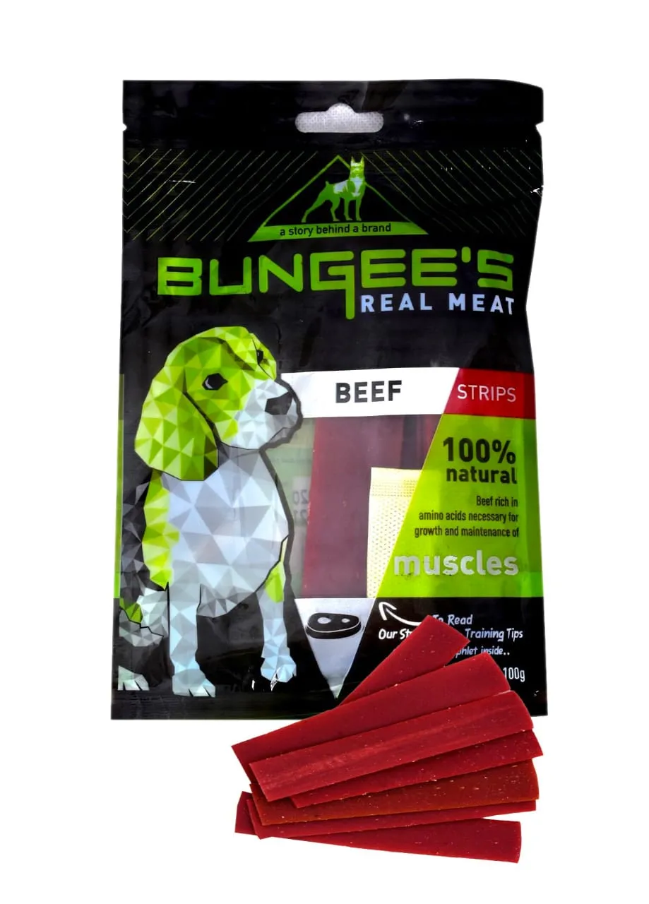 Bungee`s Beef Strips 100gm