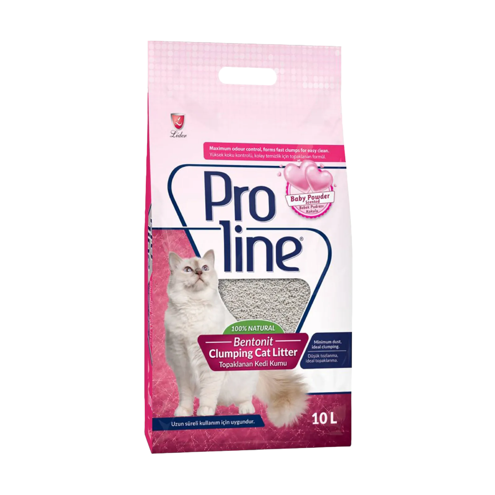 Proline Bentonite Clumping Cat Litter- Baby Powder -10L