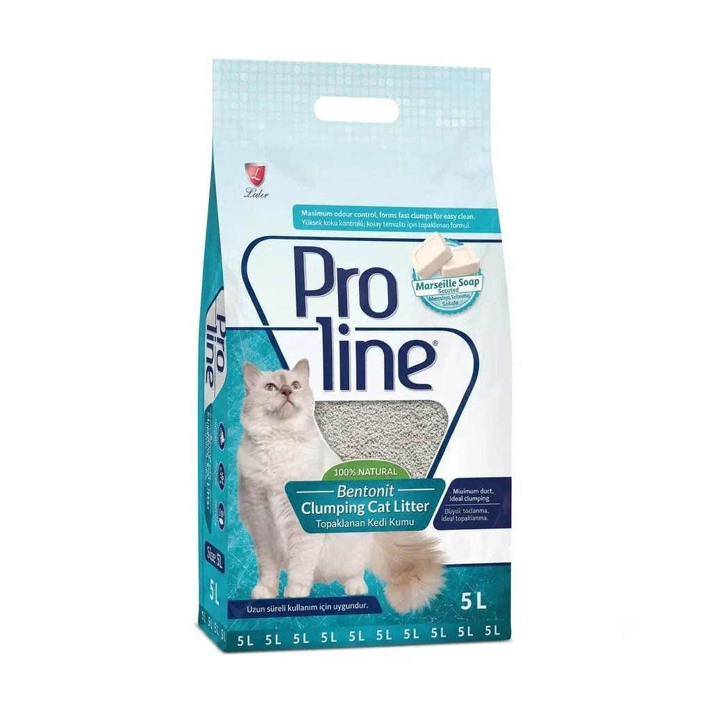 Proline Bentonite Clumping Cat Litter -Marseille Soap -5L