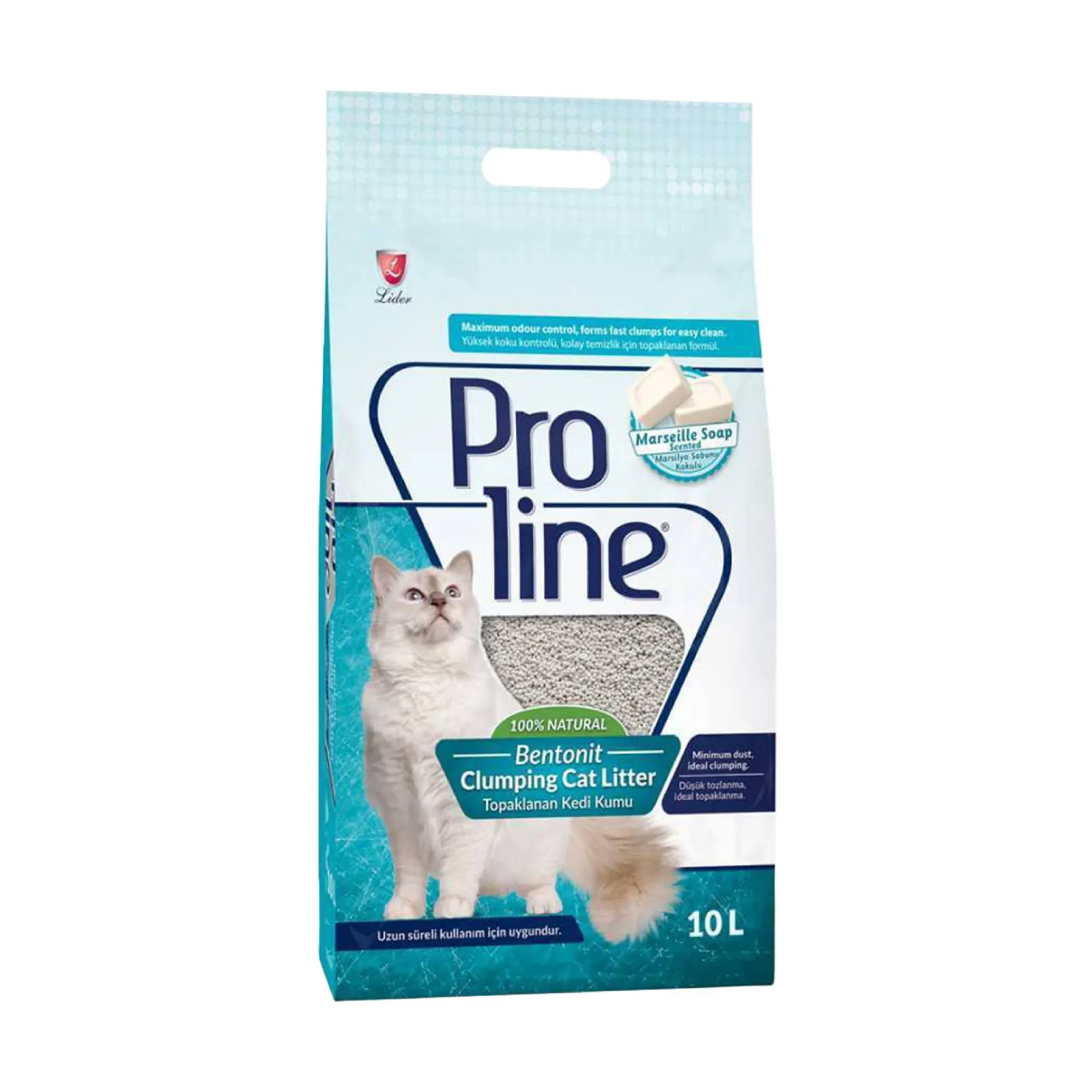 Proline Bentonite Clumping Cat Litter -Marseille Soap -10L