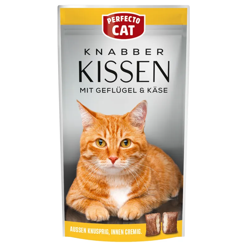 Perfecto Cat fine nibble pillows with poultry & cheese - 50gm