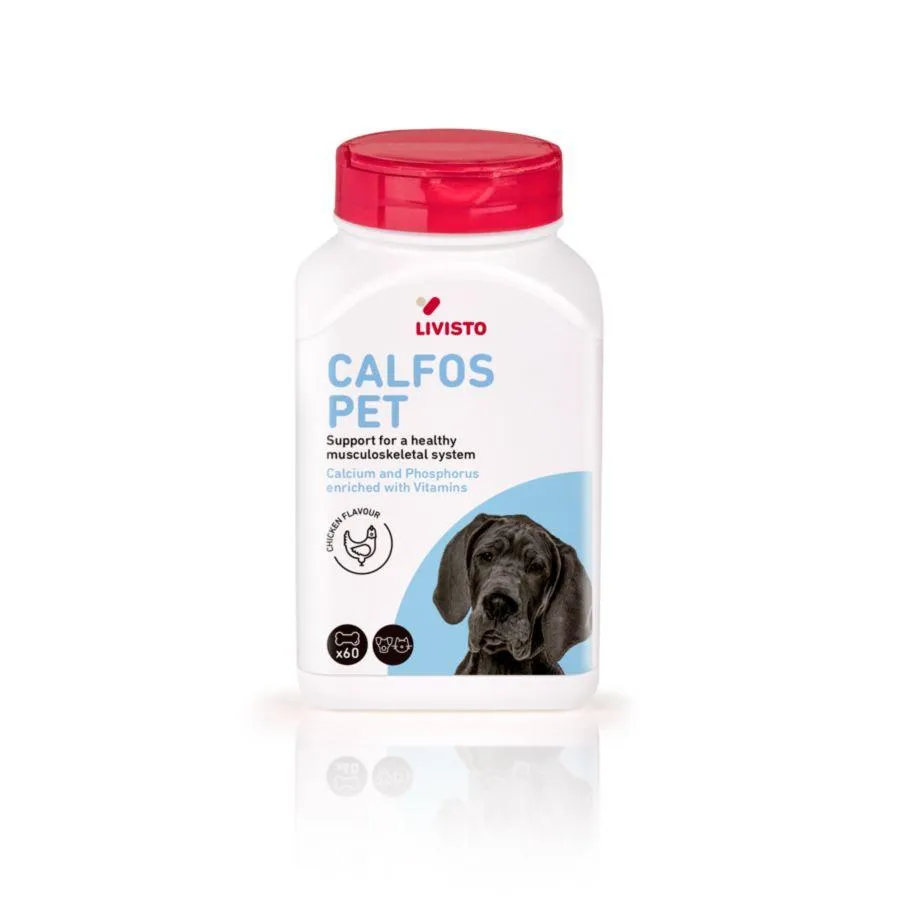 CALFOS PET - 60 Chewable Tablets - Chicken Flavor.