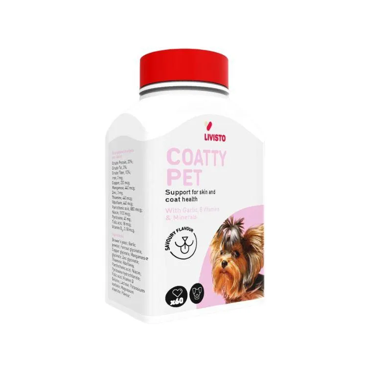 COATTY PET - 60 Chewable Tablets - Savoury Flavor