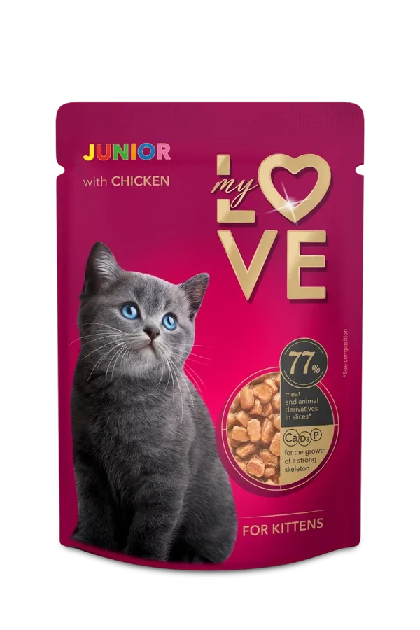 My Love  Junior Cat Wet Food With Chicken in Gravy -85 gm