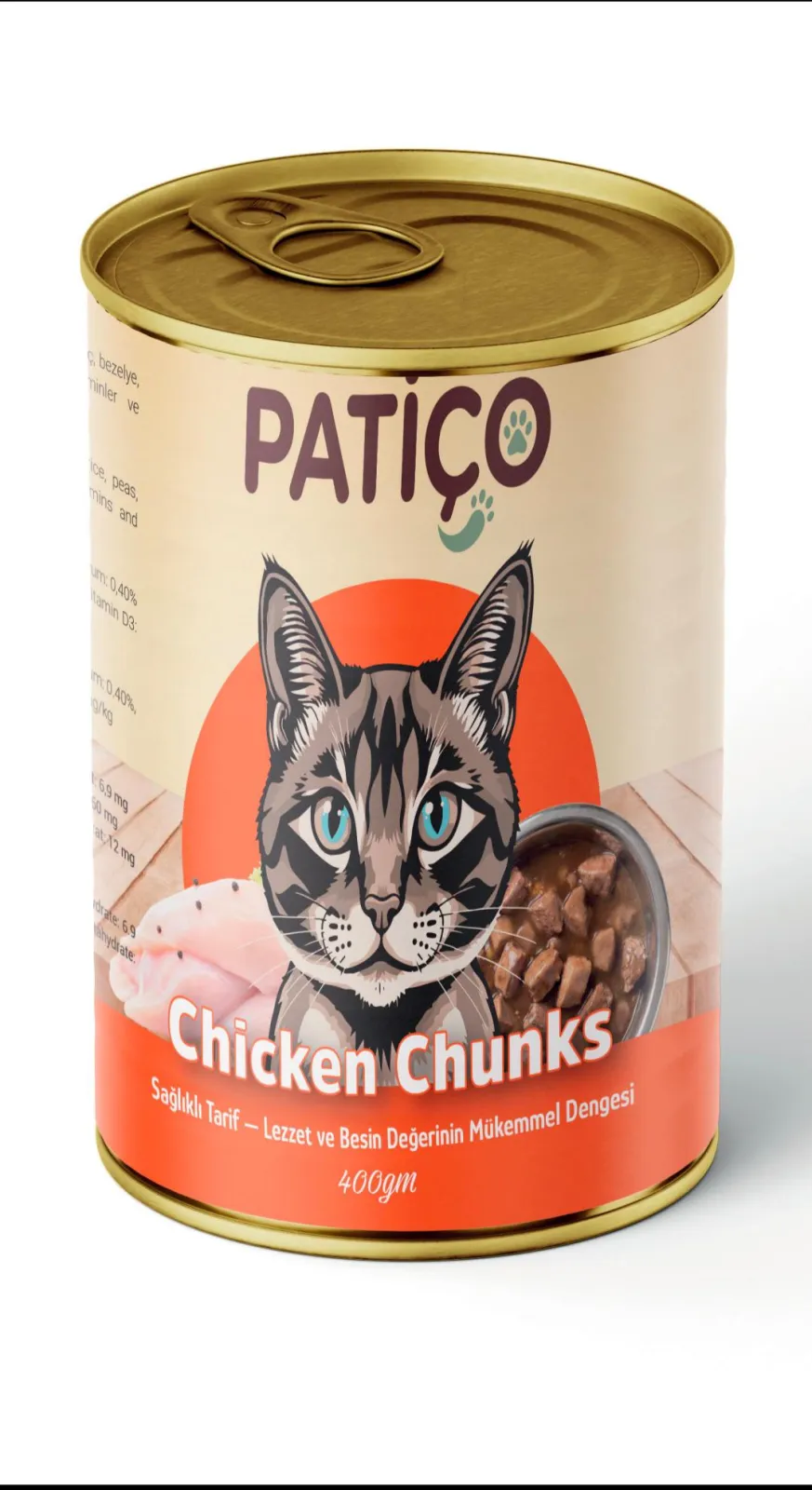 PATICO Adult Cat Wet Food with Chicken Chunks -400gm
