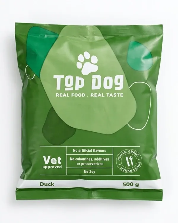 woof TOP Dog Fresh Food For Dogs - Duck 500gm