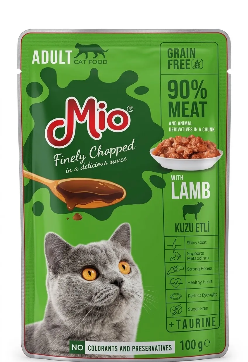 Mio Cat Adult Wet Food with LAMB- 100gm