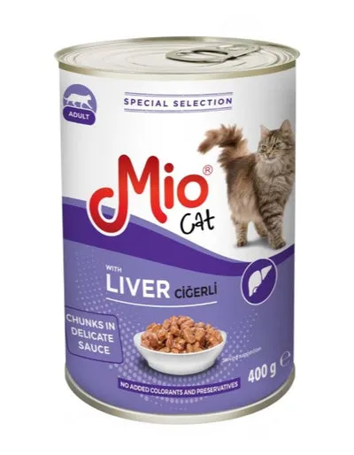 Mio Cat Adult Wet Food with Liver Chunks in sauce - 400gm