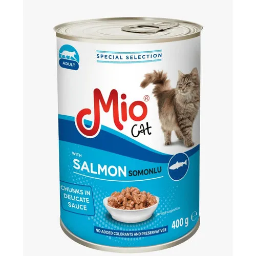 Mio Cat Adult Wet Food with Salmon  Chunks in sauce - 400gm